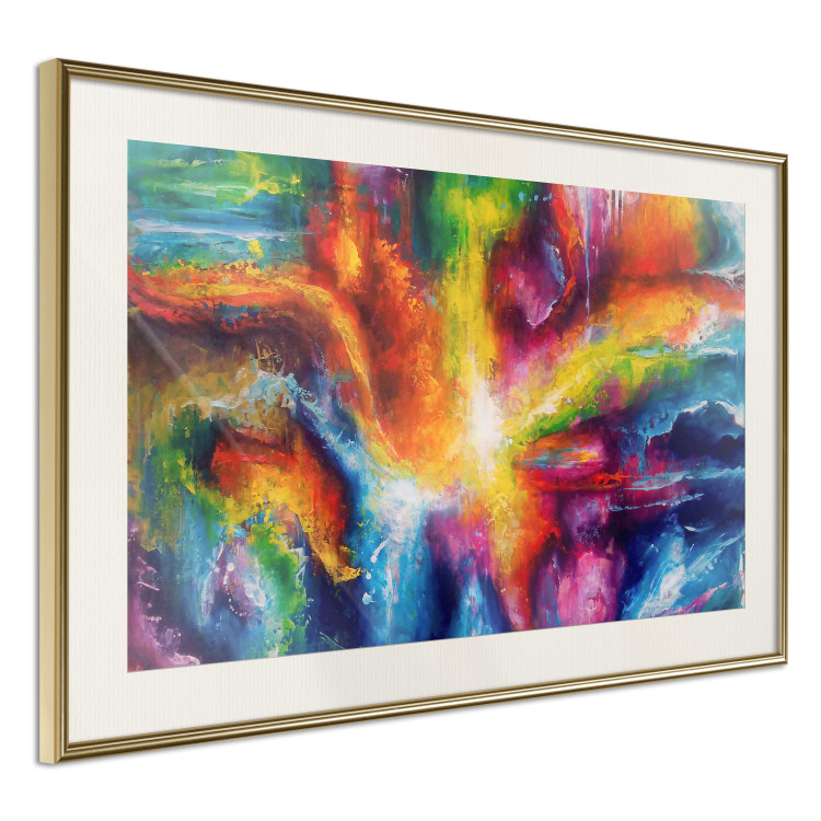 Wall Poster Ray - abstraction of colorful patterns in interesting artistic motif 128532 additionalImage 3