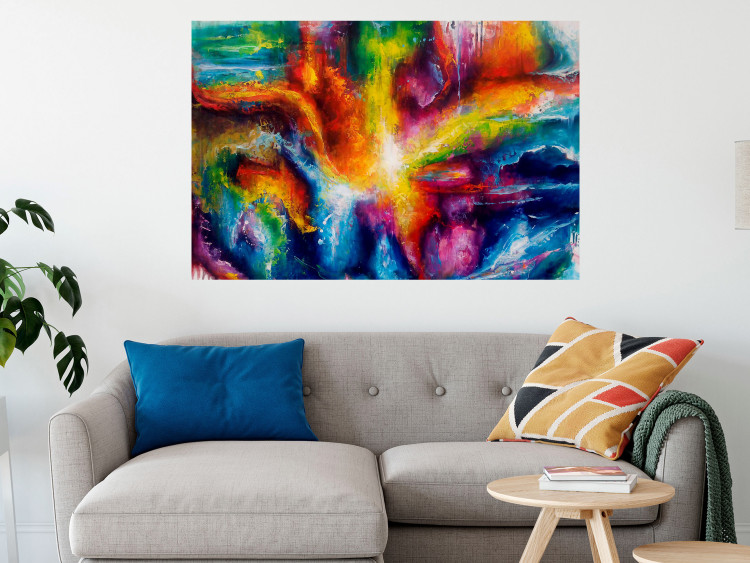 Wall Poster Ray - abstraction of colorful patterns in interesting artistic motif 128532 additionalImage 4