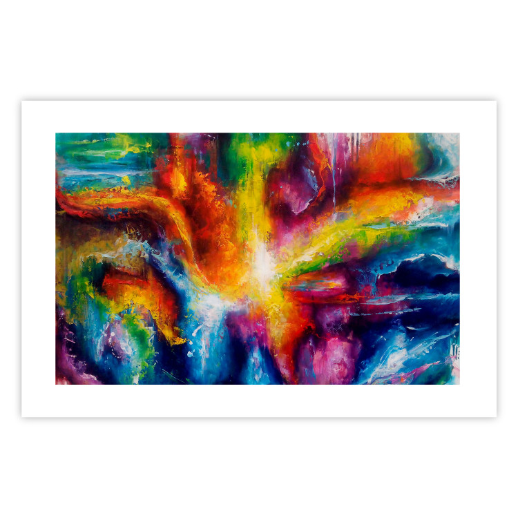 Wall Poster Ray - abstraction of colorful patterns in interesting artistic motif 128532 additionalImage 25