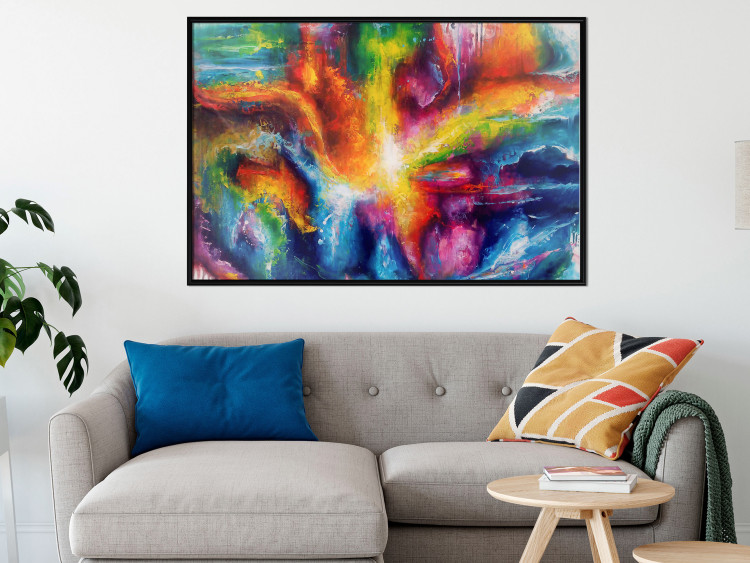 Wall Poster Ray - abstraction of colorful patterns in interesting artistic motif 128532 additionalImage 4