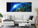 Canvas Art Print Blue Planet (5-part) narrow - colorful landscape of the world from space 128832 additionalThumb 3
