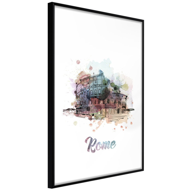 Wall Poster Rainbow Colosseum - colorful architecture of Rome and text against white background 129432 additionalImage 8