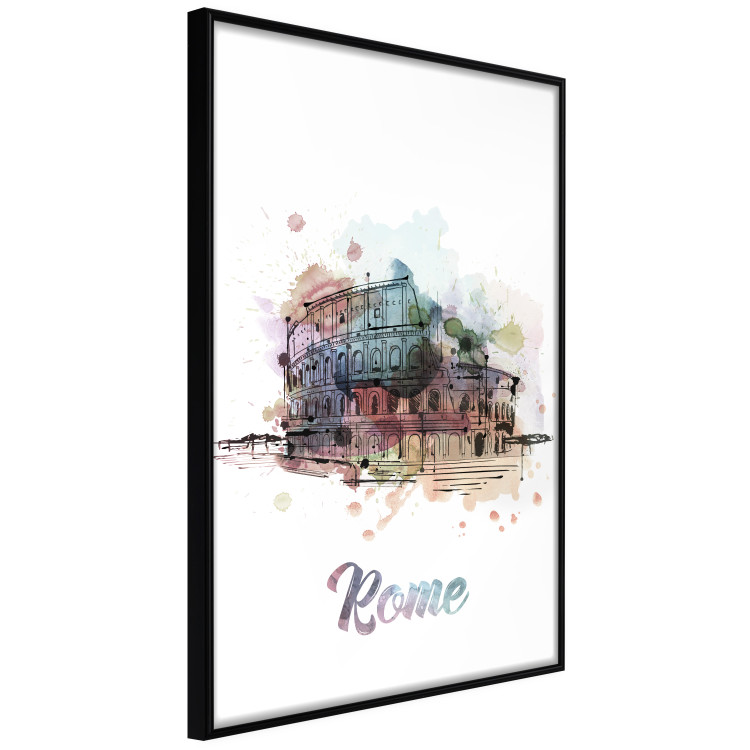 Wall Poster Rainbow Colosseum - colorful architecture of Rome and text against white background 129432 additionalImage 11