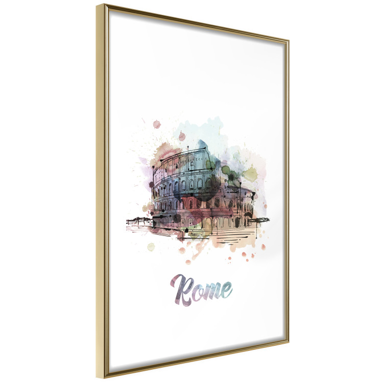 Wall Poster Rainbow Colosseum - colorful architecture of Rome and text against white background 129432 additionalImage 9