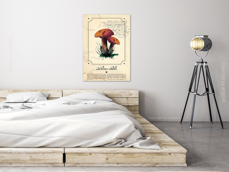 Canvas Art Print Mushroom Atlas (1-part) vertical - mushrooms in Provencal motif 129532 additionalImage 3