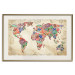 Wall Poster Travel Souvenirs - world map created from souvenir postcards 129832 additionalThumb 20