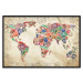 Wall Poster Travel Souvenirs - world map created from souvenir postcards 129832 additionalThumb 20