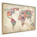 Wall Poster Travel Souvenirs - world map created from souvenir postcards 129832 additionalThumb 12