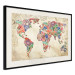 Wall Poster Travel Souvenirs - world map created from souvenir postcards 129832 additionalThumb 2