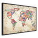 Wall Poster Travel Souvenirs - world map created from souvenir postcards 129832 additionalThumb 13