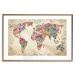 Wall Poster Travel Souvenirs - world map created from souvenir postcards 129832 additionalThumb 22