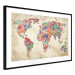 Wall Poster Travel Souvenirs - world map created from souvenir postcards 129832 additionalThumb 6