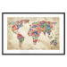 Wall Poster Travel Souvenirs - world map created from souvenir postcards 129832 additionalThumb 21