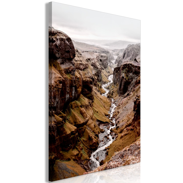Canvas River of Time (1-piece) Vertical - river and mountain canyon landscape 130232 additionalImage 2