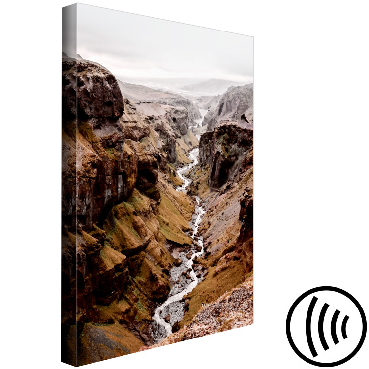 Canvas River of Time (1-piece) Vertical - river and mountain canyon landscape 130232 additionalImage 6