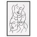 Poster Three Faces - black line art of character faces on a solid gray background 130832 additionalThumb 16