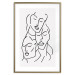 Poster Three Faces - black line art of character faces on a solid gray background 130832 additionalThumb 16