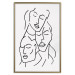 Poster Three Faces - black line art of character faces on a solid gray background 130832 additionalThumb 21