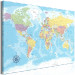 Canvas Beauty of the Globe (1-piece) Wide - world map in pastel colors 131532 additionalThumb 2