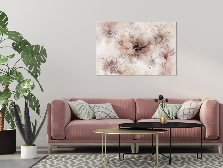 Canvas Floral Poem (1-piece) Wide - rustic pink plant 131632 additionalImage 3