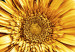 Canvas Golden sunflowers - glamour style triptych with golden flowers 132132 additionalThumb 4