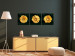 Canvas Golden sunflowers - glamour style triptych with golden flowers 132132 additionalThumb 3