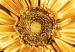 Canvas Golden sunflowers - glamour style triptych with golden flowers 132132 additionalThumb 5