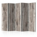 Room Separator Stylish Wood II (5-piece) - unique composition in brown planks 132532