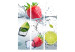 Folding Screen Fruit Cocktail (3-piece) - strawberries and limes among ice cubes 133232 additionalThumb 3