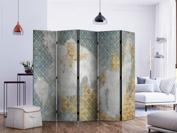 Room Divider Traces of the Past II (5-piece) - retro composition with ornaments 133432 additionalImage 2