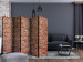 Folding Screen Red Rock II (5-piece) - simple composition with brick texture 133532 additionalThumb 4