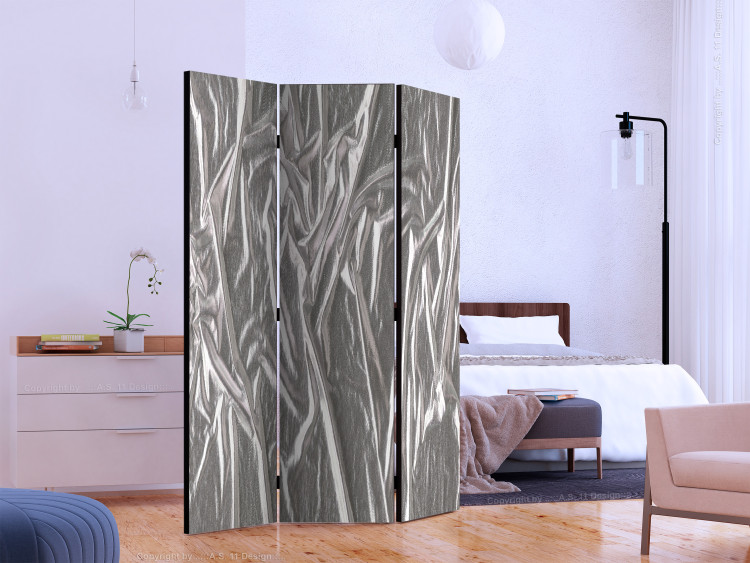 Room Divider Noble Silver - abstract gray texture with high contrast 133632 additionalImage 2