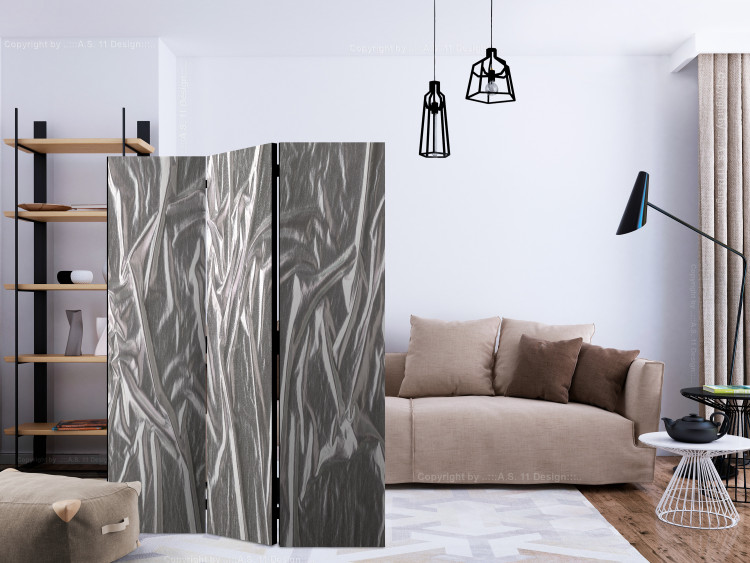 Room Divider Noble Silver - abstract gray texture with high contrast 133632 additionalImage 4