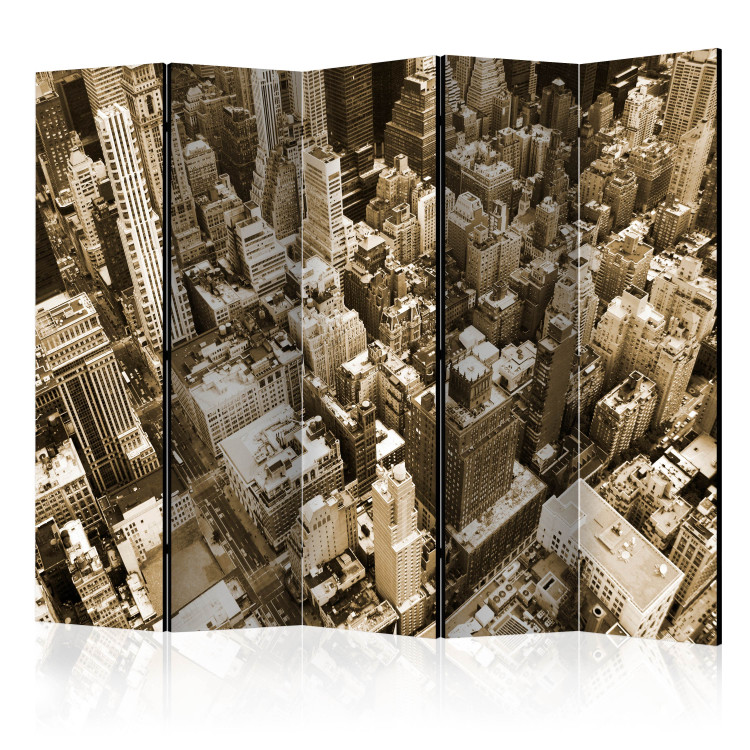Room Divider Screen New York, Manhattan II - city architecture shown from a bird's eye view 133832