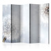 Folding Screen Unpredictable Moments II - whimsical white dandelions on a light background 134032