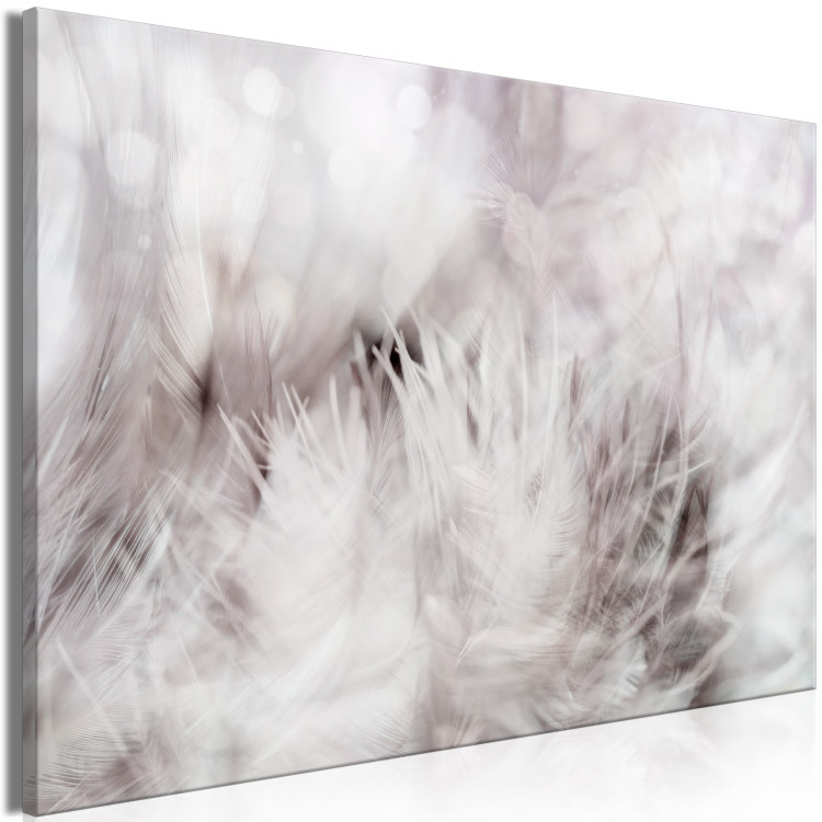 Canvas Print Feathers swaying in the wind - a landscape in beige colours 134232 additionalImage 2