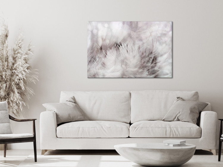 Canvas Print Feathers swaying in the wind - a landscape in beige colours 134232 additionalImage 3