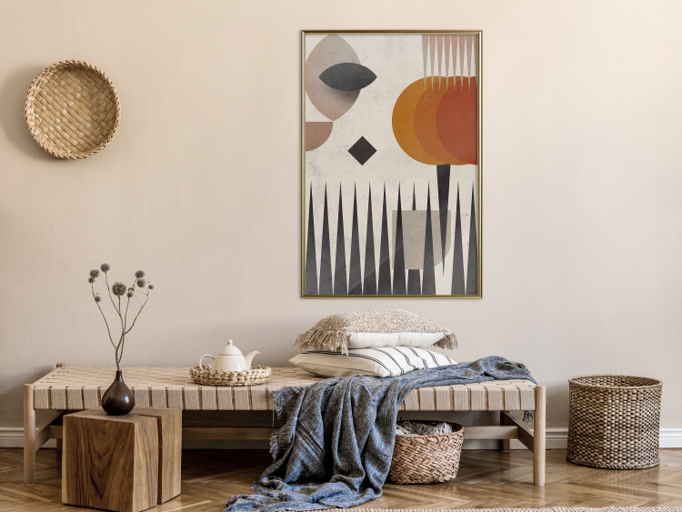 Wall Poster Sun Behind Mountains - colorful geometric figures in an abstract style 134832 additionalImage 7