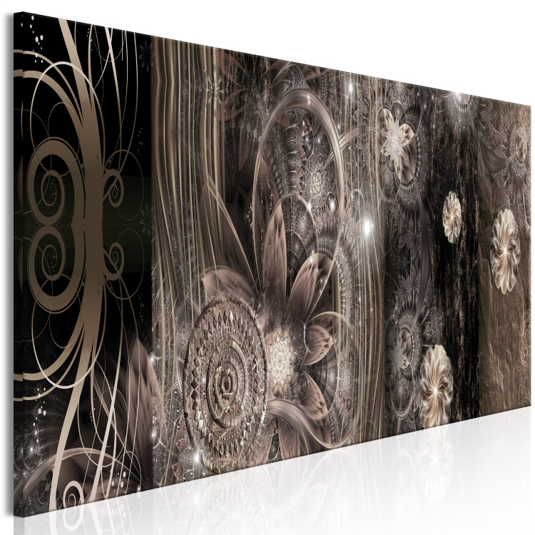 Canvas Print Miracle (1-piece) Narrow - second variant - gray flower abstraction 135332 additionalImage 2