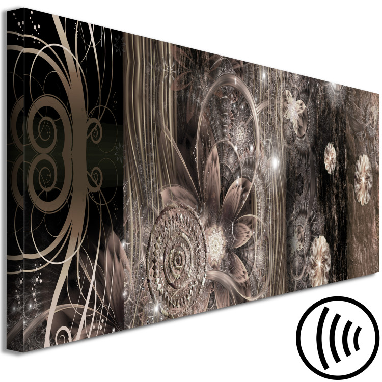 Canvas Print Miracle (1-piece) Narrow - second variant - gray flower abstraction 135332 additionalImage 6