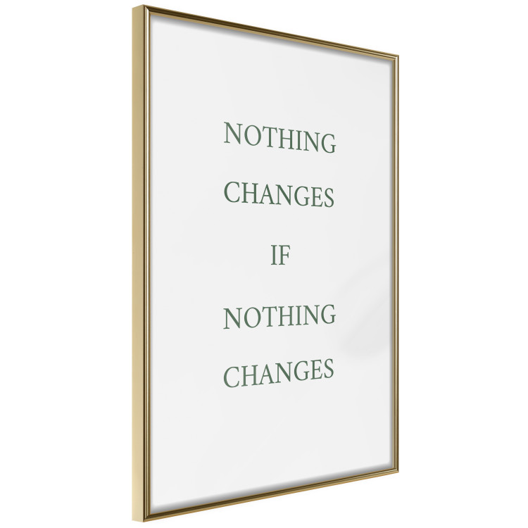 Wall Poster Changes - composition with green English text on a white background 137232 additionalImage 18