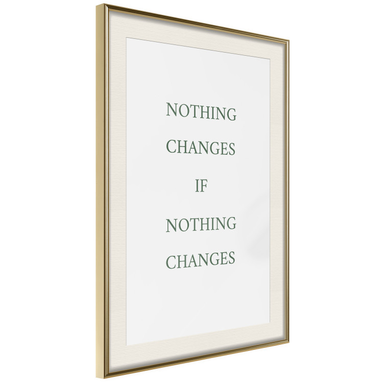Wall Poster Changes - composition with green English text on a white background 137232 additionalImage 21