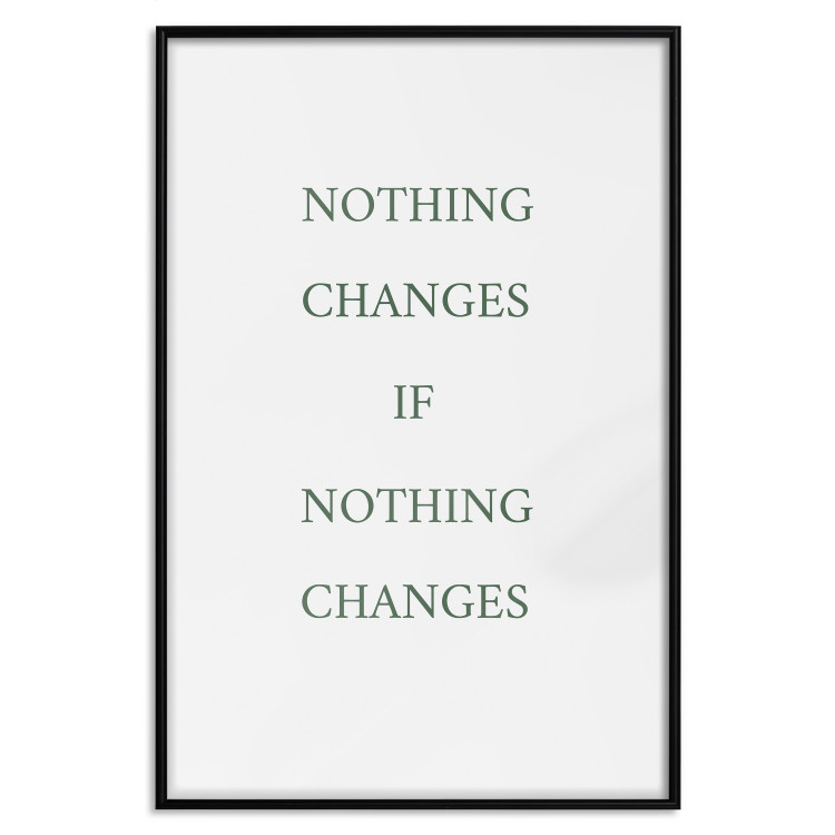 Wall Poster Changes - composition with green English text on a white background 137232 additionalImage 8