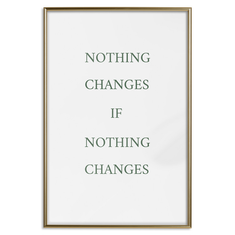 Wall Poster Changes - composition with green English text on a white background 137232 additionalImage 8