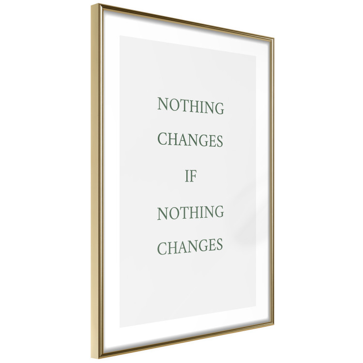Wall Poster Changes - composition with green English text on a white background 137232 additionalImage 23