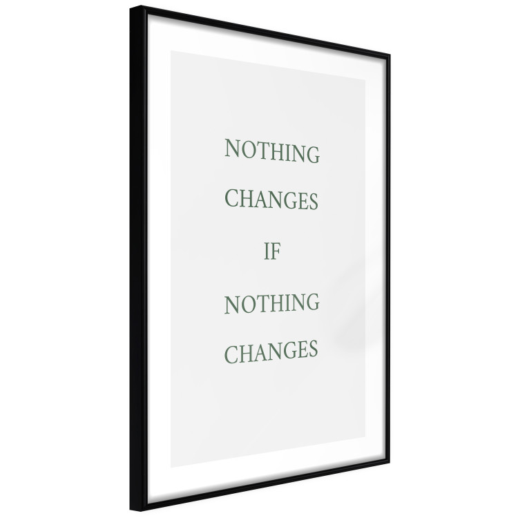 Wall Poster Changes - composition with green English text on a white background 137232 additionalImage 24