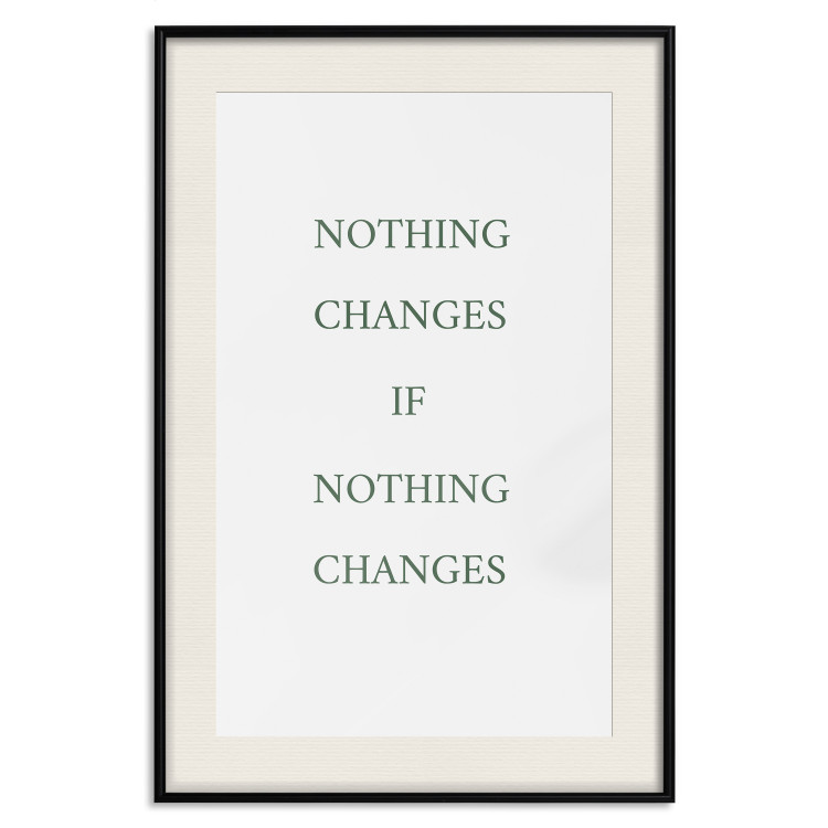 Wall Poster Changes - composition with green English text on a white background 137232 additionalImage 5