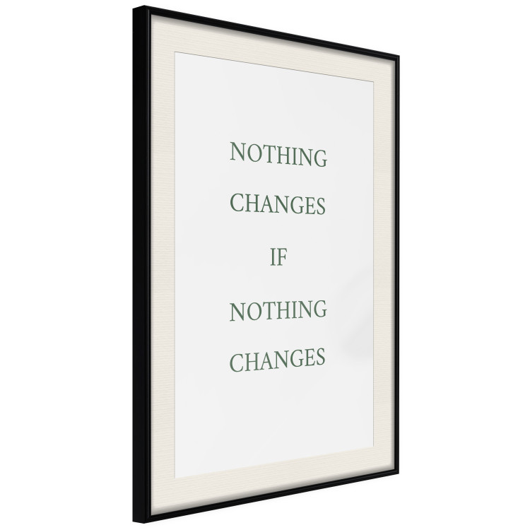 Wall Poster Changes - composition with green English text on a white background 137232 additionalImage 22