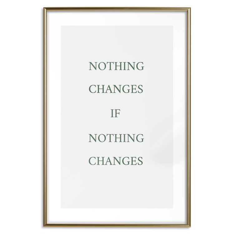 Wall Poster Changes - composition with green English text on a white background 137232 additionalImage 6