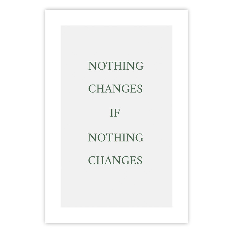Wall Poster Changes - composition with green English text on a white background 137232 additionalImage 9